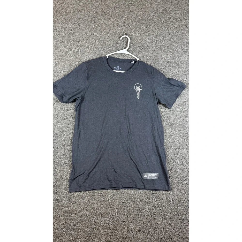 Adidas Mens Amplifier Tee Black Basketball Game On Lock Graphic T-Shirt Medium